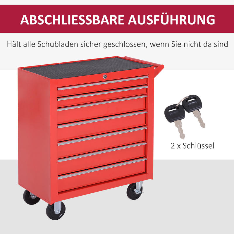 Gereedschapswagen – Gereedschapskist – Werkplaatswagen – Tool Trolley – Opbergtrolley – Stalen Constructie – Draagvermogen Tot 150 kg
