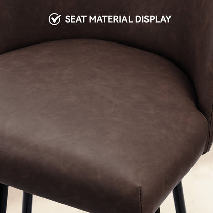 Barstoel – Barkruk – Barstoel Kruk – Keukenstoel – Barkrukken Set Van 2 – Retro Stijl – Kunstlederen Bekleding – Met Rugleuning