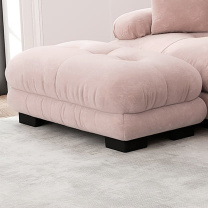 Hoekbank – Hoeksalon – Zithoek – Loungebank – Voetbank – Chenille – Katoen Vulling – Lichtgoud – Zacht & Compact