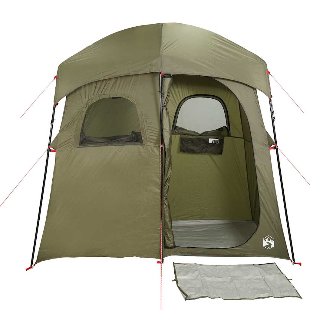 Douchetent – Omkleedtent – Campingtent – Privacytent – Draagtent – 2 Personen – Waterdicht Polyester – Ruim 256x136x225 cm