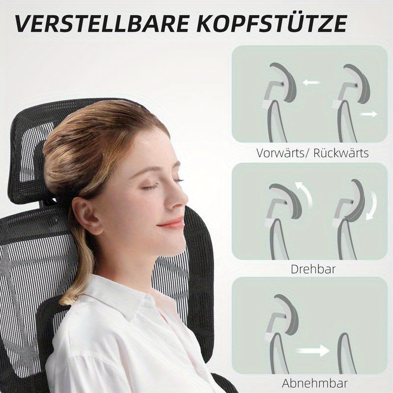 Ergonomische Bureaustoel – Bureaustoel – Werkstoel – Kantoorstoel – Bureau Stoel – Ademend Mesh – Verstelbare Zithoogte
