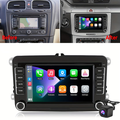 Autoradio – Autostereo – Car Head Unit – Multimedia Systeem – Android Radio – 7 Inch HD IPS Touchscreen – Draadloze CarPlay & Android Auto