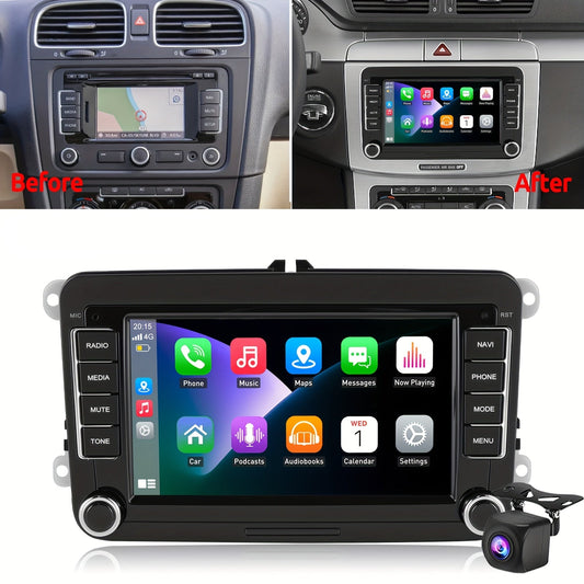Autoradio – Autostereo – Car Head Unit – Multimedia Systeem – Android Radio – 7 Inch HD IPS Touchscreen – Draadloze CarPlay & Android Auto