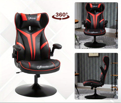 Gamingstoel – Gamestoel – Bureaustoel – Gaming Chair – Game Stoel – Ergonomisch Ontwerp – Verstelbare Zithoogte 106-112 cm – Stalen Frame Zwart/Rood