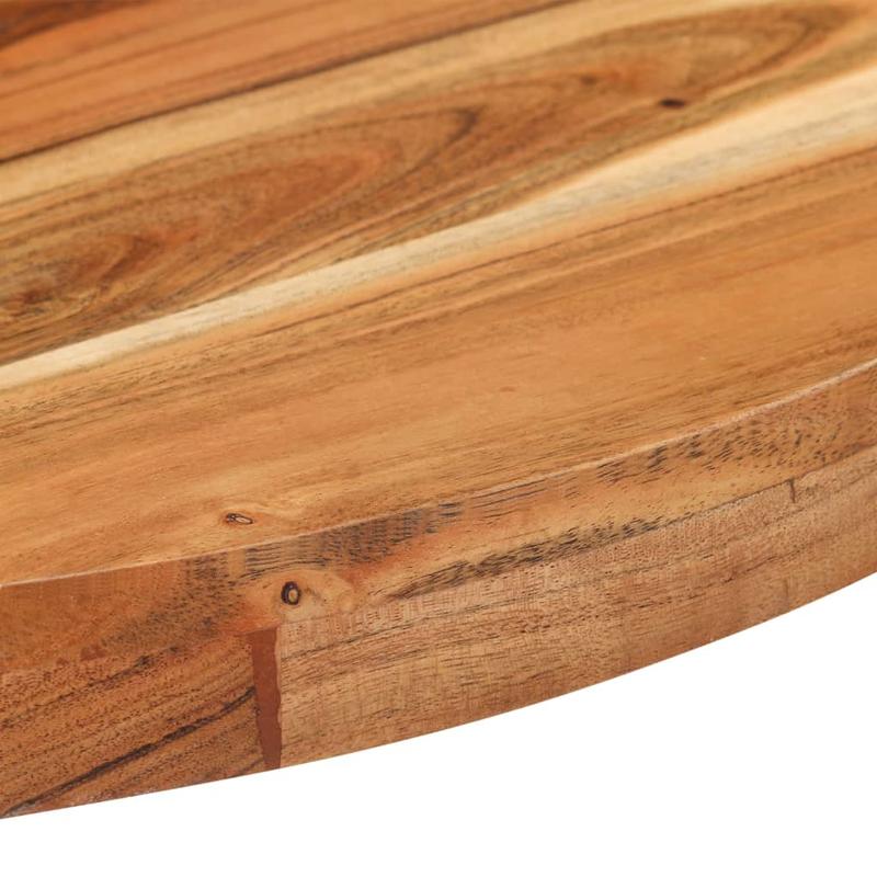Solid Acacia Wood Modern Round Dining Table - Extra Large 70x75cm (27.5"x29.5") Indoor/Outdoor Bistro-Style Table with Sturdy Legs, Durable & Easy-Clean Surface, Natural Wood Grain for Kitchen, Cafe, Restaurant, Home - Versat
