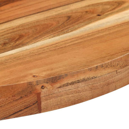 Solid Acacia Wood Modern Round Dining Table - Extra Large 70x75cm (27.5"x29.5") Indoor/Outdoor Bistro-Style Table with Sturdy Legs, Durable & Easy-Clean Surface, Natural Wood Grain for Kitchen, Cafe, Restaurant, Home - Versat