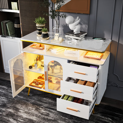 Witte Kast – Opbergkast – Dressoir – Ladekast – Bergkast – Grote Capaciteit – Massief Hout