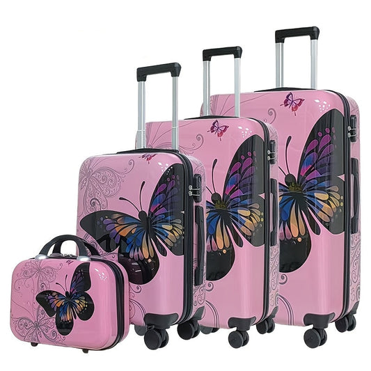 Kofferset – Reiskoffer – Trolley – Handbagage – Spinnerkoffer – 4-delige set 14”/20”/24”/28” – ABS+PC Hard Shell – 360° Spinnerwielen