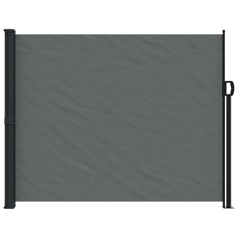 Uitschuifbaar Zijscherm – Windscherm – Zonwering – Tuinscherm – Balkonscherm – 160x500 cm – Polyester Met Stalen Frame – Waterafstotend Antraciet