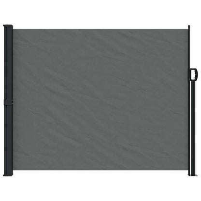 Uitschuifbaar Zijscherm – Windscherm – Zonwering – Tuinscherm – Balkonscherm – 160x500 cm – Polyester Met Stalen Frame – Waterafstotend Antraciet