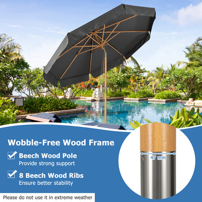 Parasol – Tuinparasol – Balkonscherm – Terrasparasol – Zweefparasol – 300 cm – UV-Beschermend & Kantelbaar met Ventilerende Bovenkant