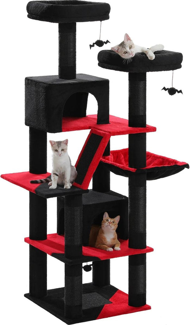Krabpaal XXL - 180cm - Grote Kat - Meerdere niveaus - Condos - Pluche Bekleding