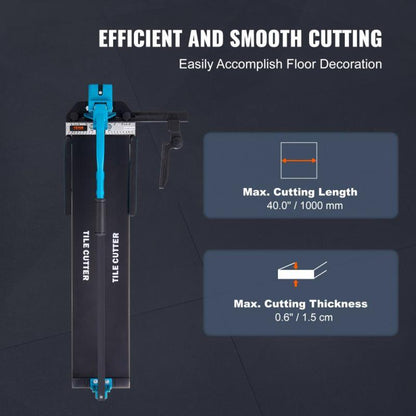 Professionele Tegelsnijder – Tegelknipper – Keramieksnijder – Porselein Knipper – Manual Tegelsnijder – 1000 mm Snijlengte – Tungsten Carbide Snijwiel – Anti-Slip Voetjes