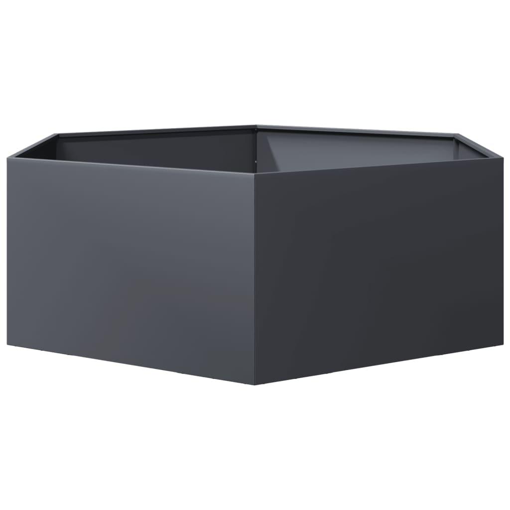 Verhoogde Plantenbak – Tuinbak – Bloembak – Kruidenbak – Groentebak – Weerbestendig Staal – Hexagonaal Design 138x120x45 cm
