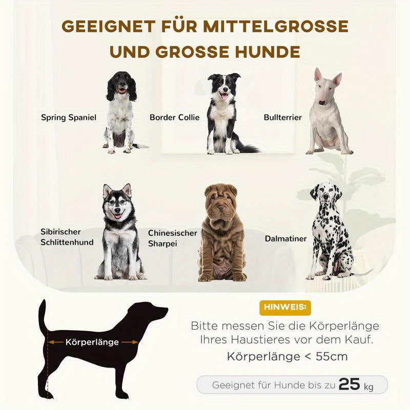 Hondenbank – Hondenbed – Huisdierbank – Dog Couch – Scandinavische Hondenbank – Medium Honden Tot 25 kg – Duurzaam Heavy-Duty PVC – Afneembare Rugleuning