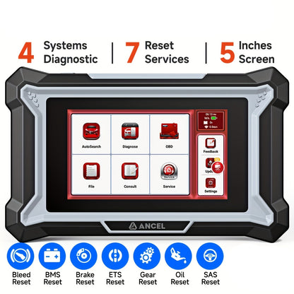 OBD2 Scanner Auto – Diagnose Tool – Code Reader – Foutcode Scanner – Auto Diagnostiek – 4 Systemen Uitlezen – Groot Kleurenscherm