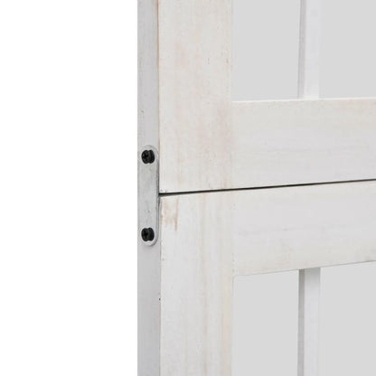 6pcs room divider, white, solid paulownia wood