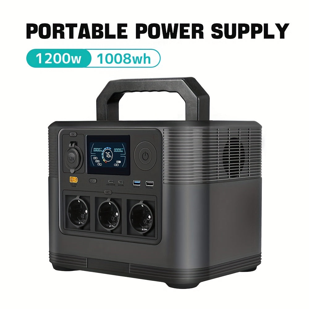 Draagbare Energieopslag – Mobiele Stroomvoorziening – Powerbank – Powerstation - Noodstroom – Compact – 2000W Piek – 3 Europese Stopcontacten