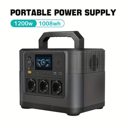 Draagbare Energieopslag – Mobiele Stroomvoorziening – Powerbank – Powerstation - Noodstroom – Compact – 2000W Piek – 3 Europese Stopcontacten