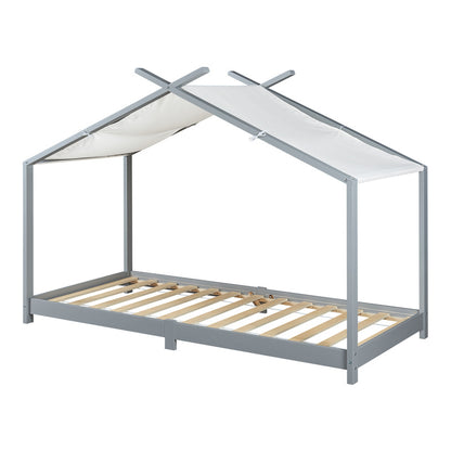 Huisbed Kind – Kinderbed – Bedhuis – Speelbed – Slaaphuis – 90x200 cm – Massief Grenenhout – Eenvoudige Montage