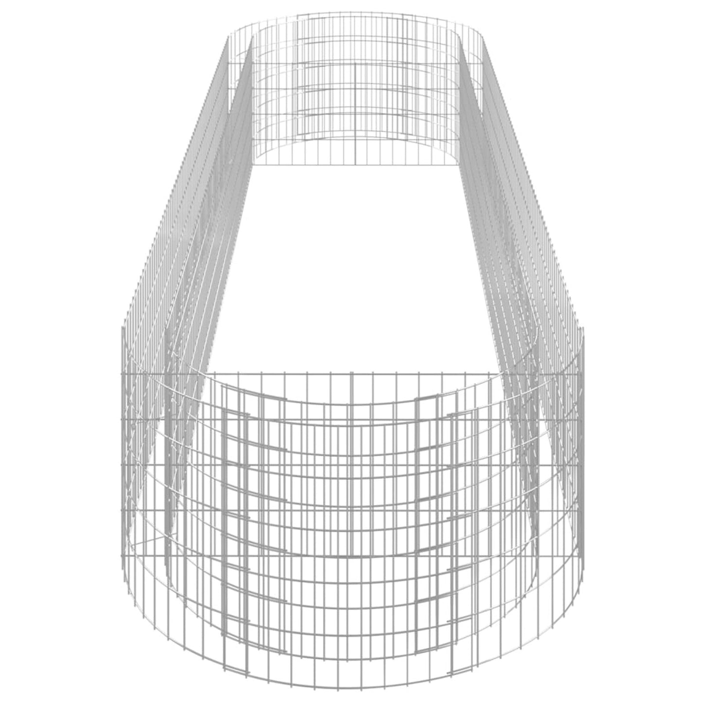 Plantenbak – Bloembak – Verhoogde Bak – Tuinbak – Kweekbak – 400x100x50 cm – Gegalvaniseerd IJzer, Stevige Stenen Maasstructuur