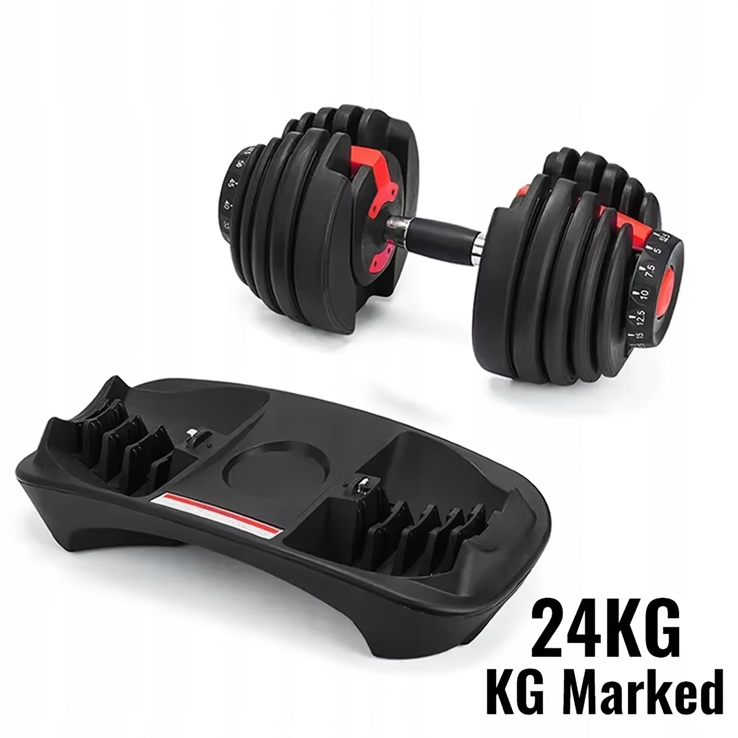 Verstelbare Halter – Dumbbell – Gewicht – Krachttraining – Fitness – 24 kg – Anti-slip Handvat – Duurzaam Metaal
