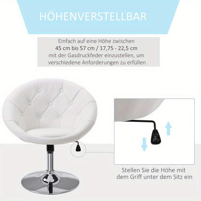 Bureaustoel – Office Chair – Ergonomische Stoel – Draaistoel – Desk Chair – Verstelbaar in Hoogte – Stevig Stalen Frame – Donkerbruine Bekleding – 78-90 cm Hoogte