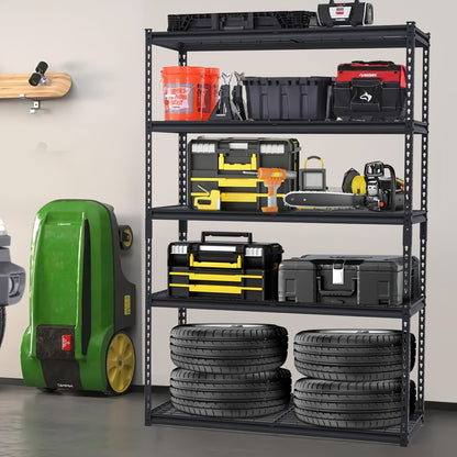 Heavy-Duty 5-Tier Steel Shelving Unit - 120x45x180cm Garage Storage Rack | Capacity for Home Use, Standing Shelf