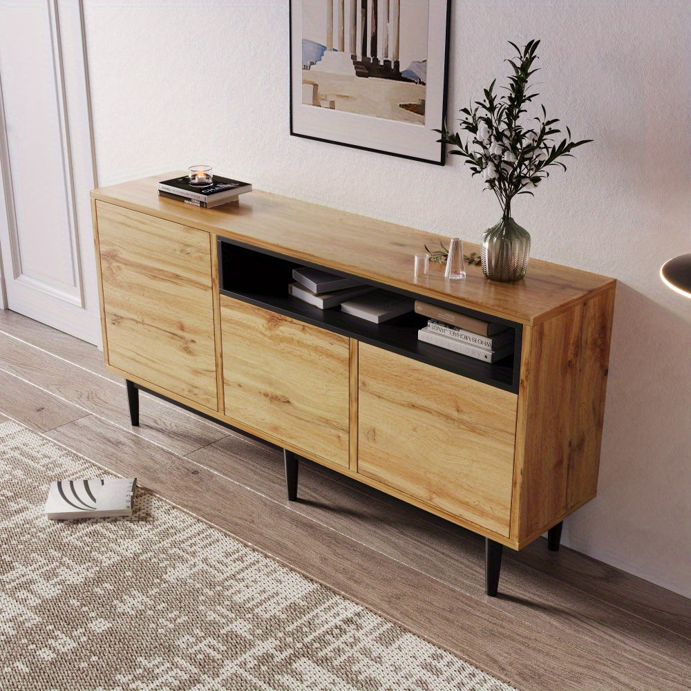 Dressoir – Ladekast – Opbergkast – Buffetkast – Kast – Modern Houten Design – 160x35x76 cm – Ruimtebesparend & Stevig