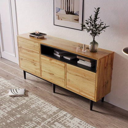 Dressoir – Ladekast – Opbergkast – Buffetkast – Kast – Modern Houten Design – 160x35x76 cm – Ruimtebesparend & Stevig