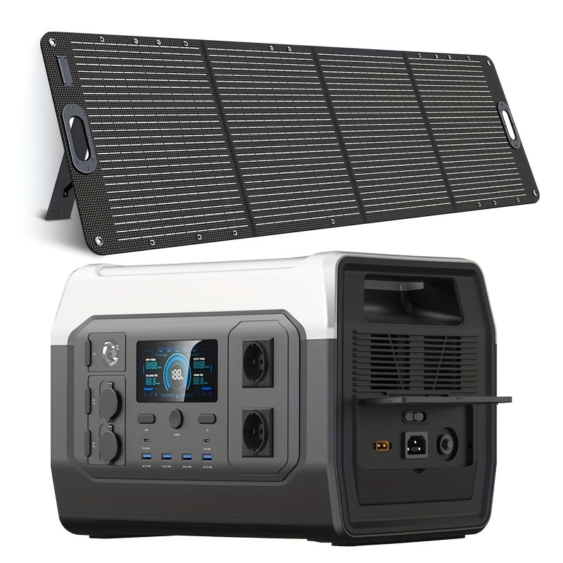Draagbare Powerstation – Mobiele Energiebron – Solar Generator – Backup Accu – 1024 Wh Capaciteit – 200W Zonnepaneel
