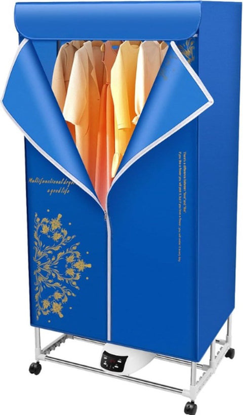 Elektrische Wasdroger - Warme Lucht Droger - Smart Droogrek - Droger Voor Kledingkast - Hangende Kleding Droger - 220V - 1200-1500W 3200rpm - <45 dB - Blauw
