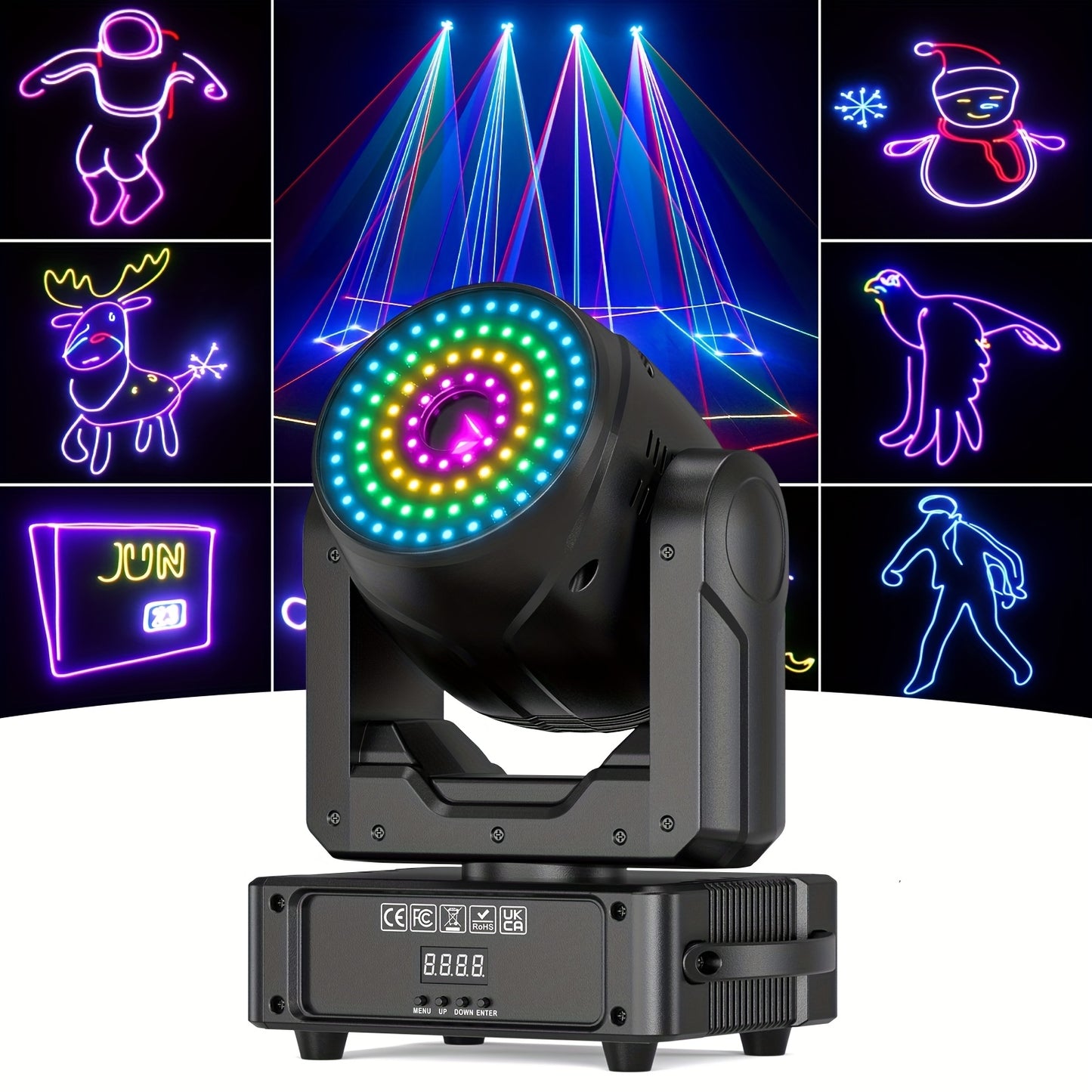 Movinghead Light – DJ Licht – Podiumverlichting – Discolamp – RGB LED – 2W Krachtige LED – 3D RGB Animatie