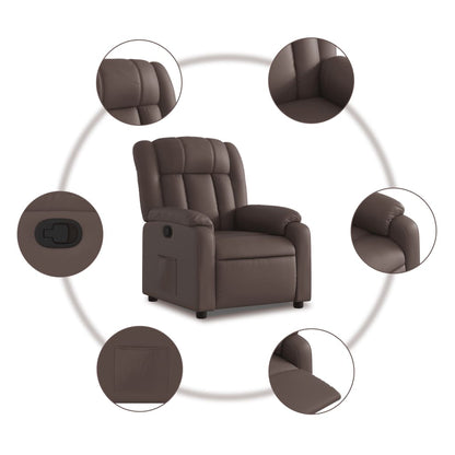 Elektrische Relaxstoel – Relaxfauteuil – Massagefauteuil – TV Stoel – Sta-op Stoel – Handmatig Verstelbaar – Kunstleer – Verstelbare Rugleuning tot 135 Graden