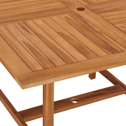 Moderne Tuin-Eettafel – Tuinmeubel – Buiten Tafel – Terrastafel – Houten Eettafel – Massief Teakhout – Weerbestendig – 110x110x75 cm