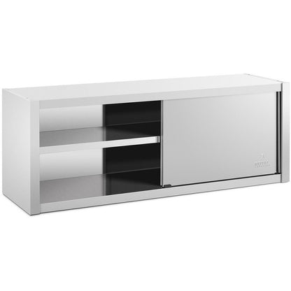 Keukenwandkast – Wandkast – Opbergkast – Keukenkast – Wandmontagekast – Roestvrij Staal – Schuifdeuren – 160x45x60 cm – 60 kg Draagkracht