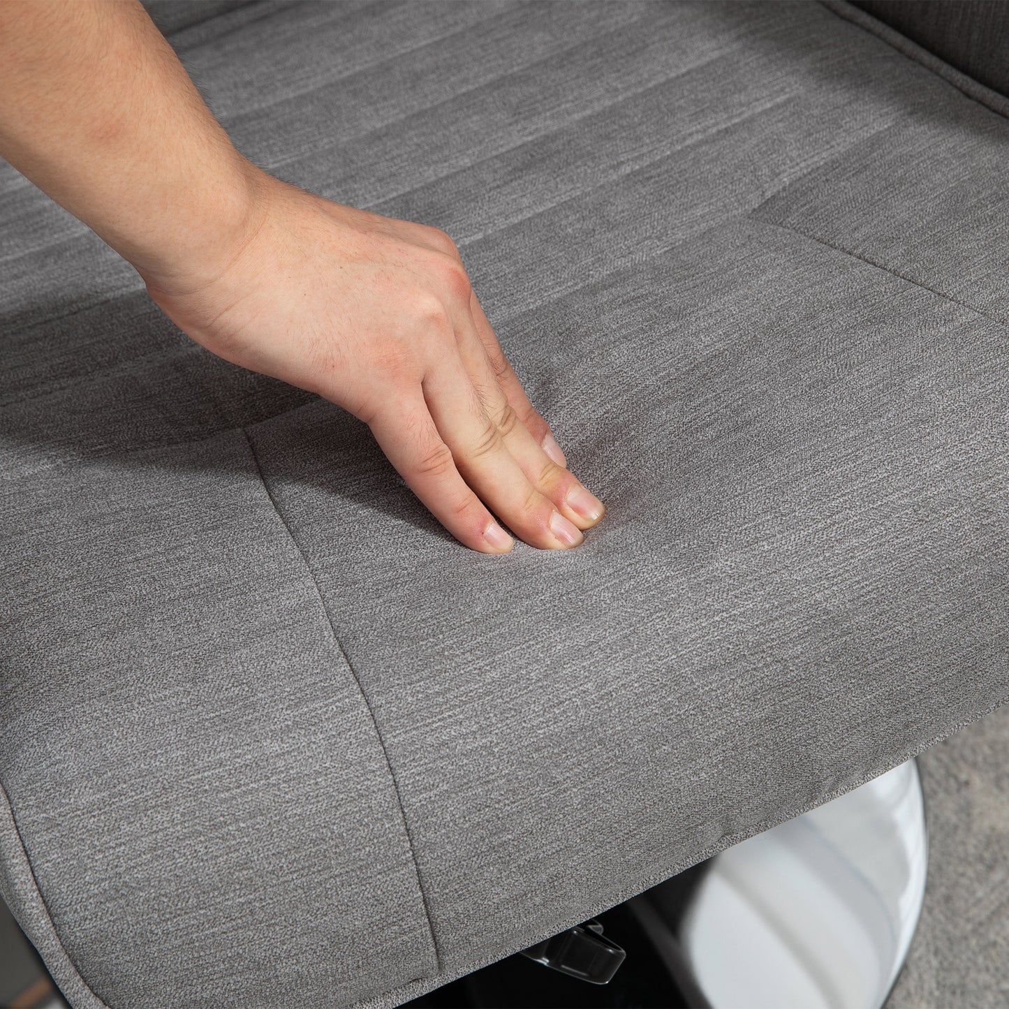 Relaxfauteuil – Draaifauteuil – Loungestoel – TV-stoel – Verstelbare Fauteuil – Met Voetenbank – 360° Draaibaar – Max. 150 kg Belastbaar – Grijs Velvet