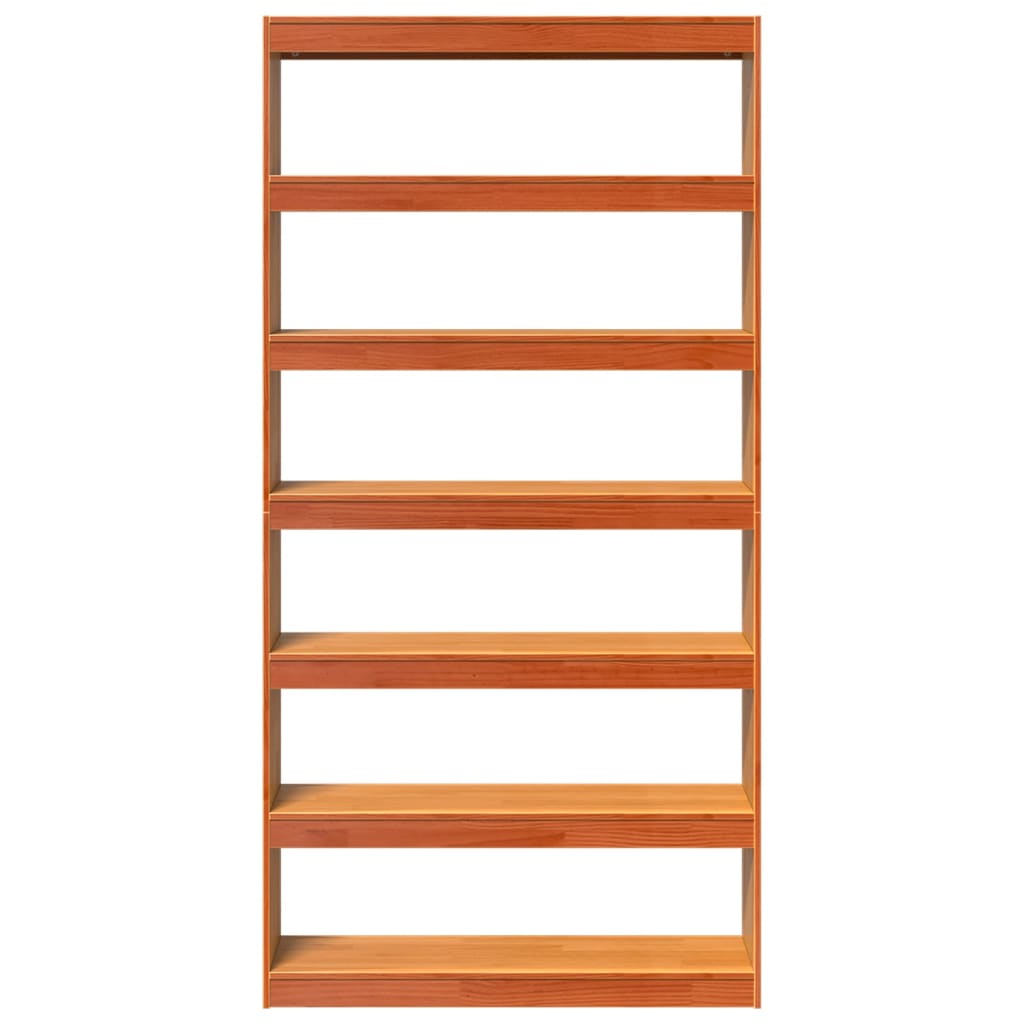 Boekenkast – Boekplank – Roomdivider – Kastenmeubel – Opbergkast – Massief Grenenhout – 100x30x199,5 cm – 6 Ruime Vakken