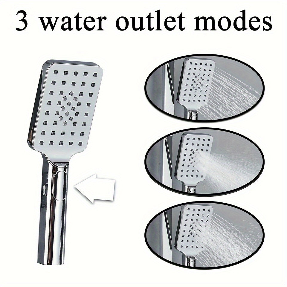 Regendouchesysteem – Douchekraan – Doucheset – Wanddouche – Handdouche – 4-in-1 Functie – Verstelbare Glijstang – Chrome Afwerking – Ingebouwd Opbergrek