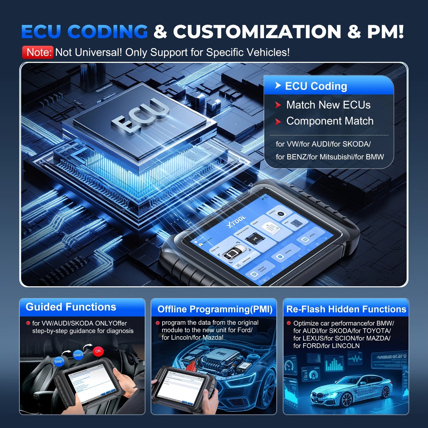 Autodiagnoseapparaat – Auto Scanner – Diagnose Tool – Foutcode Lezer – Autoscanner – 8 Inch Touchscreen – 38+ Servicefuncties – Online ECU Codering