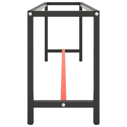 Werkbank – Werktafel – Werkplek – Werkstation – Werkblad – Metaal – Mat Zwart Rood – 210x50x79 cm – Robuust & Stabiel - QUORE