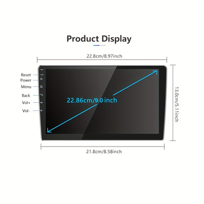 Touchscreen Autoradio – Multimedia Systeem – GPS Navigatie – CarPlay Android Auto – Canbus Interface – 9 Inch HD Scherm – Inclusief AHD Achteruitrijcamera & Microfoon