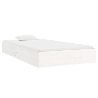 Contemporary White Wooden Bed Frame - 100x200cm Removable & Durable Solid Wood, High-Quality Easy Assembly, No Power Needed for Small Spaces, Bedroom Furniture, Minimalist Design, Durable Construction