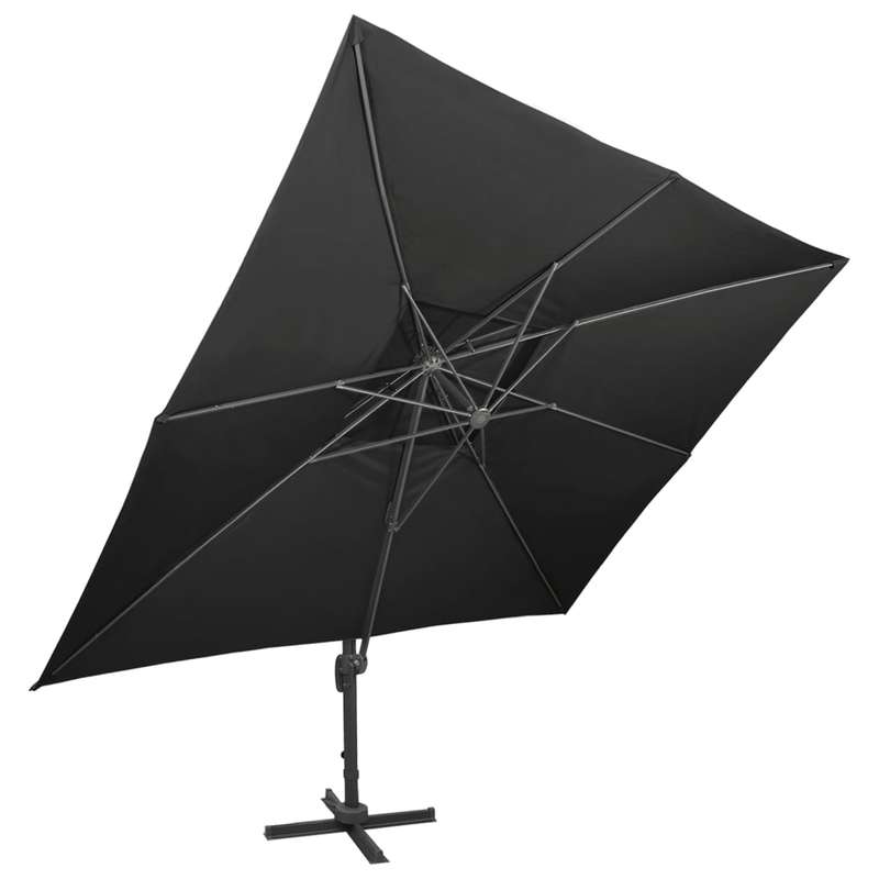 Dubbele Parasol – Zwevende Parasol – Tuinparasol – Terrasparasol – 400x300 Cm – 360 Graden Draaibaar – Waterafstotend