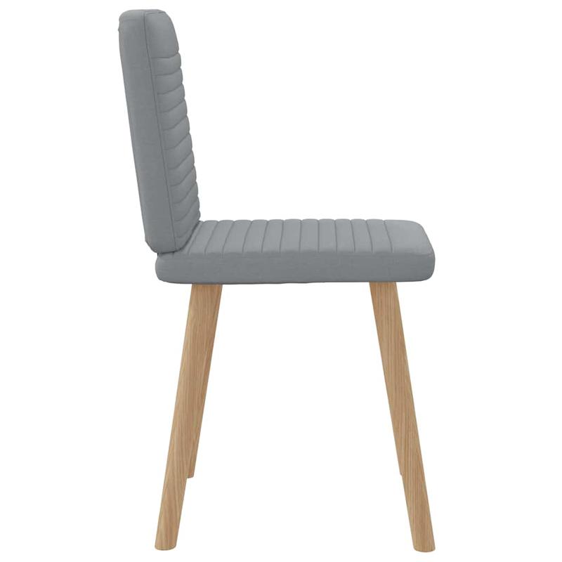 Eetkamerstoel – Keukenstoel – Woonkamerstoel – Bureaustoel – Retro Stoel – Set Van 2 – Lichtgrijs Stof – Comfortabel Schuim