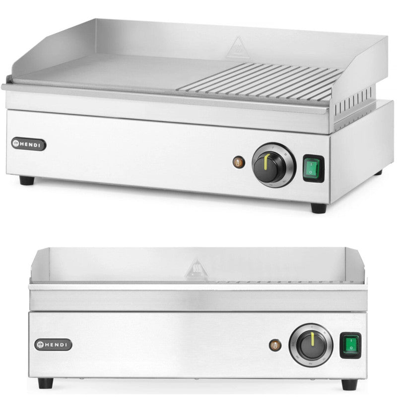 Electric Grill Smooth Ribbed Grill Plate 527 x 404 mm 2400 W - QUORE