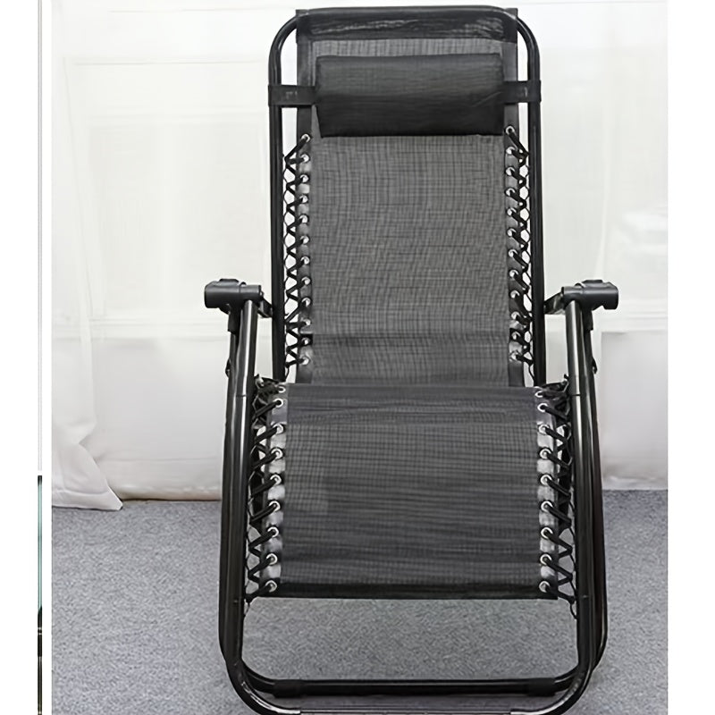 Chaise Lounge – Ligstoel – Relaxstoel – Lounger – Zitzak – Stalen Constructie – Geïntegreerde Hoofdsteun