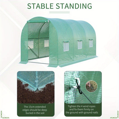 Kweekkas – Tuinkas – Broeikas – Plantenkas – Foliekas – Metalen Plantenhanger Groen – Stevig Materiaal – Compact Design