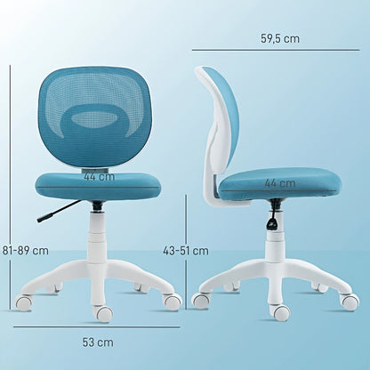 Ergonomic Office Chair with Rocking Function & C-Shape Backrest - Height & Lumbar Adjustable Mesh Swivel Chair, Foldable Armrests Suitable for Office, Gaming, Study - Heavy-Duty Plastic Frame, Breathable Mesh (No Wood)