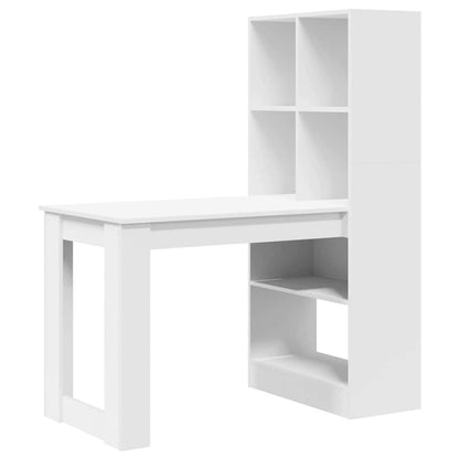 Bureau – Schrijftafel – Werkplek – Computerbureau – Bureau Wit – Krasbestendig Hout – Ingebouwde Opbergruimte